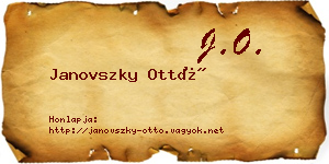 Janovszky Ottó névjegykártya